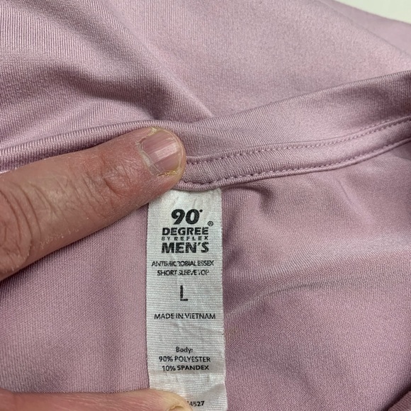 2for20 Men’s 90 Degree Mauve Short Sleeve Tee Large - Picture 2 of 2